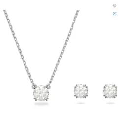 Swarovski Constella Set Round Cut, White, Rhodium Plated - 5647663