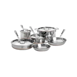 Ten-Piece Copper Core Stainless Steel Cookware Set - Induction Ready