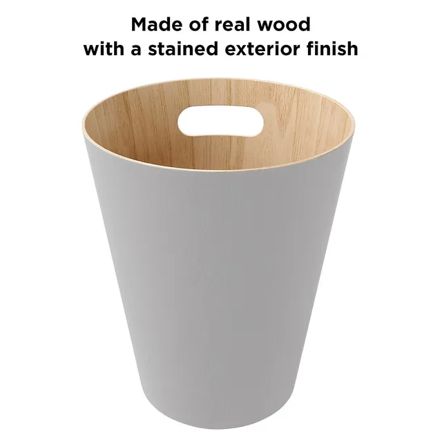 Umbra Woodrow Wooden Trash Can 4 Umbra Woodrow Wooden Trash Can - Image 2