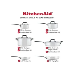KitchenAid 5-Ply Clad 10-Piece Cookware Set -Cuisinart || Staub || KitchenAid Sales https3A2F2Fimage.s5a.com2Fis2Fimage2FTheBay2F051153300011 alt43Fwid3D120026hei3D120026qlt3D9026resMode3Dsharp226op usm3D0.92C1.02C82C0 640x
