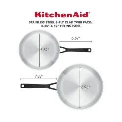 KitchenAid 2-Piece 5-Ply Clad Stainless Steel Fry Pan Set -Cuisinart || Staub || KitchenAid Sales https3A2F2Fimage.s5a.com2Fis2Fimage2FTheBay2F051153300516 alt23Fwid3D120026hei3D120026qlt3D9026resMode3Dsharp226op usm3D0.92C1.02C82C0 640x