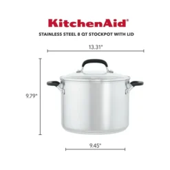 KitchenAid Stainless Steel 8-Quart Covered Stockpot -Cuisinart || Staub || KitchenAid Sales https3A2F2Fimage.s5a.com2Fis2Fimage2FTheBay2F051153710223 alt53Fwid3D120026hei3D120026qlt3D9026resMode3Dsharp226op usm3D0.92C1.02C82C0 640x
