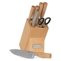 Cuisinart Stainless Steel & Canadian Maple Wood 8-Piece Knife & Block Set
