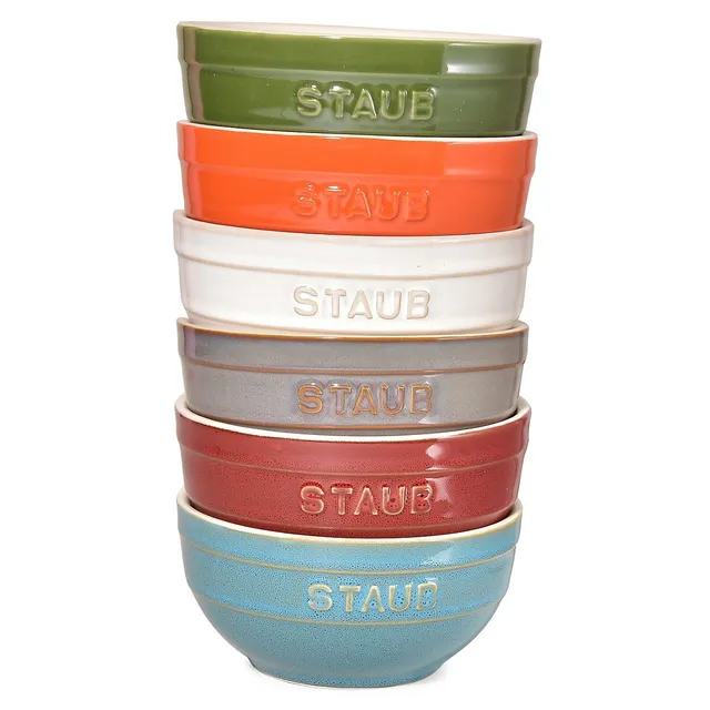 Staub Ceramic 6-Piece Bowl Set, Mixed Colours 4 Staub Ceramic 6-Piece Bowl Set, Mixed Colours - Image 2