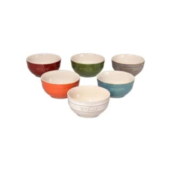 Staub Ceramic 6-Piece Bowl Set, Mixed Colours