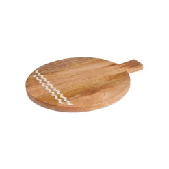 Wood Marble Inlay Round Cutting Board