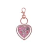 Kid's Rose Goldtone Heart Love Shaker Keyring