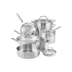 KitchenAid 3-Ply Base Stainless Steel 11-Piece Cookware Set