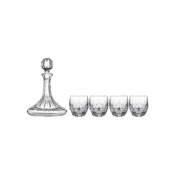 Winter Wonders Master Craft 5-Piece Decanter & Tumbler Set