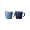 Denby Studio Blue 2-Piece Ridged Mug Set