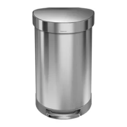 Simplehuman Silvertone 45L Semi-Round Can